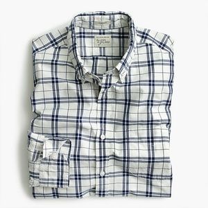 J. Crew Secret Wash shirt in indigo check